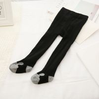 女宝宝连裤袜春秋薄款女童打底裤女孩连裤袜新生婴儿连体袜儿童袜 小老鼠 - 黑色 S码(适合0-12个月 可开档)