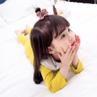 女宝宝秋装家居服套装女童秋衣秋裤睡衣5两件套1-2-3-4岁 黄色娃娃领睡衣套装 80码