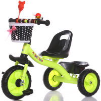儿童三轮车脚踏车2-6岁小孩脚蹬自行车男孩女孩宝宝玩具车 活力绿色 普通小款