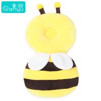 宝宝儿童学步防摔枕护头枕小孩学走路护头枕婴儿防摔枕头部保护垫 小黄绒 极小号(0-5月)