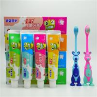 儿童牙膏牙刷 3-6-12岁换牙期防蛀男女孩 牙膏水果味草莓 4支牙膏2支牙刷（3岁~6岁） 草莓+苹果+柠檬+哈密瓜