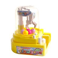 【爆亏】抓娃娃机儿童益智抓抓乐公仔机玩具男女孩扭蛋桌面游戏机 迷你糖果机（黄色） 6个球