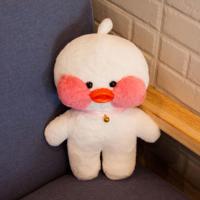 网红少女心玻尿酸鸭小黄鸭子公仔ins毛绒玩具玩偶生日礼物女娃娃 裸鸭 30厘米普通款