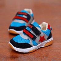 秋冬款儿童鞋男童学生鞋女童加绒保暖皮棉鞋运动儿童机能鞋子休闲 贝贝虎A-2蓝色 23 码(内长13.5CM)