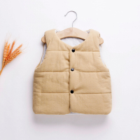 冬款宝宝马甲2017新款婴儿棉马甲男女童加厚保暖坎肩秋冬韩版马甲 黄色 80cm