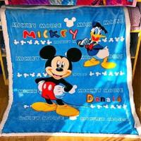 法兰绒毯子秋冬宝宝盖毯婴幼儿童包被毯婴儿推车毛毯睡毯小孩抱毯 M琪和D鸭 法兰绒羊羔绒盖毯