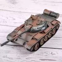 乐加T55合金坦克模型摆件1:43仿真金属59式军事战车玩具坦克世界 涂装版