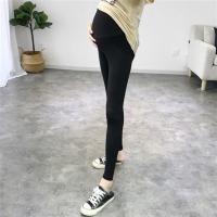 新品孕妇装长袖秋冬韩版宽松孕妇春装中长款大码卫衣薄款上衣套装 黑色9分托腹裤 M