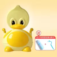 小鸭坐便器加大号加厚儿童座便器女宝宝马桶婴儿1-6岁男便盆尿盆 黄色小黄鸭坐便器 配 硬垫 送刷+10个垃圾袋