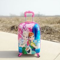 万向轮拉杆箱卡通男女宝宝行李箱18寸19寸儿童旅行箱潮 冰雪大白 18寸[双杆密码箱]