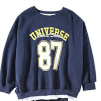 女童春秋装洋气卫衣网红两件套2021秋春季新款儿童运动套装童装潮 [单上衣]青色 120码建议身高120cm