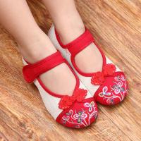 女童古装鞋绣花鞋宝宝中国风童鞋民族儿童汉服鞋古风北京布鞋棉靴 FT-5红色 25