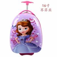 儿童行李箱20寸万向轮拉杆箱学生男女旅行箱18寸可做公主登机拖箱 苏菲亚 16寸蛋形拉杆箱