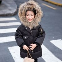 女童中大童宝宝棉衣中长款冬装小女孩外套2020新品儿童棉袄手塞棉 黑色 80