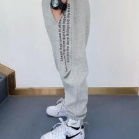 男童运动裤春秋款2021加绒时尚运动裤男孩中大童小学生休闲长裤潮 灰色(春秋款) 110 (建议身高95-105)