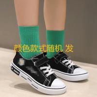 女童马丁靴秋冬季大棉短靴子儿童鞋中大童英伦风短皮靴女孩靴子 小菊花布鞋绿色 27码鞋内长约16.1厘米