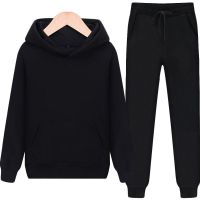 王者荣耀男童秋装套装童装火影忍者儿童男孩海贼王秋季衣服中大小 纯黑色卫衣套装 120