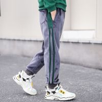 男童金丝绒双面加绒裤子加厚长裤春秋季2020新款冬装中大儿童装潮 灰色 单面绒【春秋款】 110 【收藏商品 优先发货】