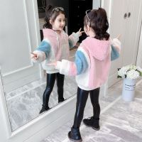 女童卫衣秋冬装洋气2021新款儿童韩版潮小女孩时髦加绒加厚毛毛衣 粉色 (不胖建议拍大一码) 110 (加绒加厚)