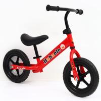 新款儿童平衡车双轮无脚踏宝宝滑步车3-7岁小孩自行车玩具童车 喷塑红色[发泡轮]
