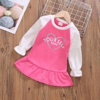 女童连衣裙2020年春秋单冬加绒儿童连衣裙女2-5-7小童连衣裙短裙 [春秋薄长袖]玫红爱心 80