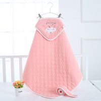 包被新生儿冬季加厚出初婴儿抱毯子纯棉用品春秋宝宝襁褓巾可脱胆 粉色云朵80*80