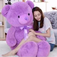 毛绒玩具熊泰迪熊可爱熊猫公仔布娃娃狗熊玩偶抱抱熊节日礼物大熊 薰衣草款 60厘米