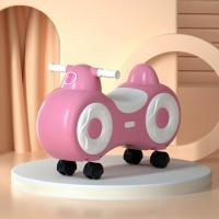 婴儿摇摇马小木马儿童摇马一周岁宝宝生日礼物木马玩具车大人可坐 粉色奥迪小摩托(万向轮)