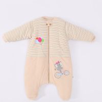 婴儿睡袋0 3 5岁分腿儿童防踢被神器小孩秋冬季加厚宝宝连体睡衣 18405(不带护肚片) S码(0-2岁)