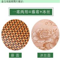 婴幼儿童宝宝凉席幼儿园席子冰丝宝宝凉席藤席推车席子光滑耐用 金玉双面席[不带枕头] 宽33厘米 长75厘米[推车席]