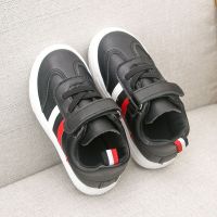 儿童小白鞋运动鞋女童鞋小白鞋男童休闲鞋跑步运动鞋中大童小白鞋 贝贝虎W-3黑色 22码/内长14cm