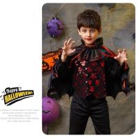 万圣节儿童服装女礼服女童公主裙鬼衣服恐怖男童吸血鬼披风演出服 男款 90