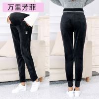 孕妇裤子秋冬外穿羊羔绒保暖裤宽松运动休闲裤加绒加厚孕妇裤棉裤 双面绒69款 L码100-135斤