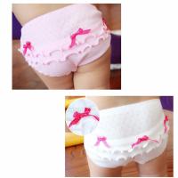 4条女童内裤纯棉宝宝三角护肚小童短裤幼儿全棉不夹pp儿童面包裤 网眼白1粉1 120码(建议10-15斤内)