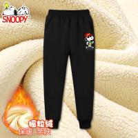 男童加绒裤子一体绒秋冬外穿中大童羊羔绒儿童保暖裤男加厚 摇粒绒长裤--爱家 110