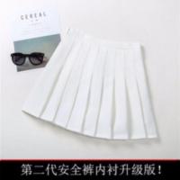 童装女童短裙春夏2020新款女孩百搭白百褶裙子表演儿童四季半身裙 新款白色裙 100cm