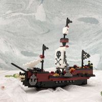 兼容乐高积木泰坦尼克号海盗太和殿船拼装船模高难度成人解压玩具 海盗突击船