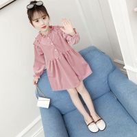 童装女童连衣裙春装2020新款韩版儿童洋气裙子春秋季小女孩公主裙 可爱粉裙 130 建议身高120cm左右