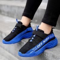 男童鞋网面运动鞋春秋儿童鞋男韩版男孩跑步网鞋透气中大童女童鞋 蓝色 网面透气 27 码内长17.2cm