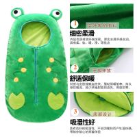 婴儿睡袋春夏秋冬抱被加厚儿童防踢被神器宝宝小孩新生儿防惊被 青蛙睡袋秋冬厚款 85CM(0-1岁)