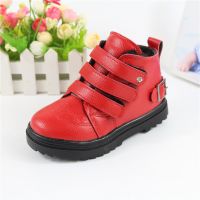 儿童防水棉鞋2019冬新款小童男童加绒运动鞋宝宝学步鞋女童短靴潮 红色 格林童话188 26 内长16cm