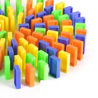 多米诺骨牌电动小火车自动发牌投放托马斯小火车积木益智儿童玩具 红色多米诺骨牌车[自动投放骨牌] [标配60片骨牌]送电池