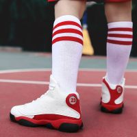 AJ34 12鸳鸯色欧文6男童篮球鞋15防滑男孩运动鞋11岁小孩13儿童鞋 AJ白红 31