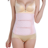 纯棉收腹带产后束腰带加强束腹带产妇瘦身纱布减肚子透气薄夏四季 迷你粉色 M(85-110斤)