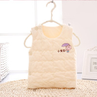 春秋冬季纯棉婴儿马甲背心儿童马甲男女宝宝坎肩新生儿纯棉马甲棉 黄色 59cm