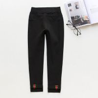 女童铅笔裤打底裤外穿童装女中大童裤子女童裤子小女孩裤子女春秋 黑色 110 (建议身高100-110cm)