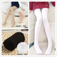 3条春秋季白色天鹅绒儿童连裤袜高弹女童打底裤袜肤色舞蹈袜 黑色+肤色+白色[连袜] 小码S=建议身高70-98cm
