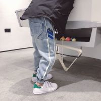 男童牛仔裤2021春秋新款长裤中大童洋气休闲裤韩版儿童浅色裤子潮 浅蓝色 K2188春秋单裤 吊牌110码适合身高110