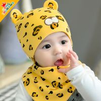 婴儿帽子新生儿胎帽0-3-6-12个月男女宝宝帽子春秋薄款夏天1冬季2 豹纹--黄色 仅帽子