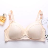 孕妇哺乳内衣女聚拢防下垂喂奶文胸怀孕期产后夏季薄款浦乳内衣 纯棉款肤色 34/75